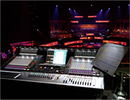 Mixer consoles for concert sound planning "Japan Record Awards"